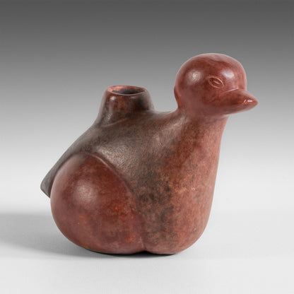 Colima red duck vase