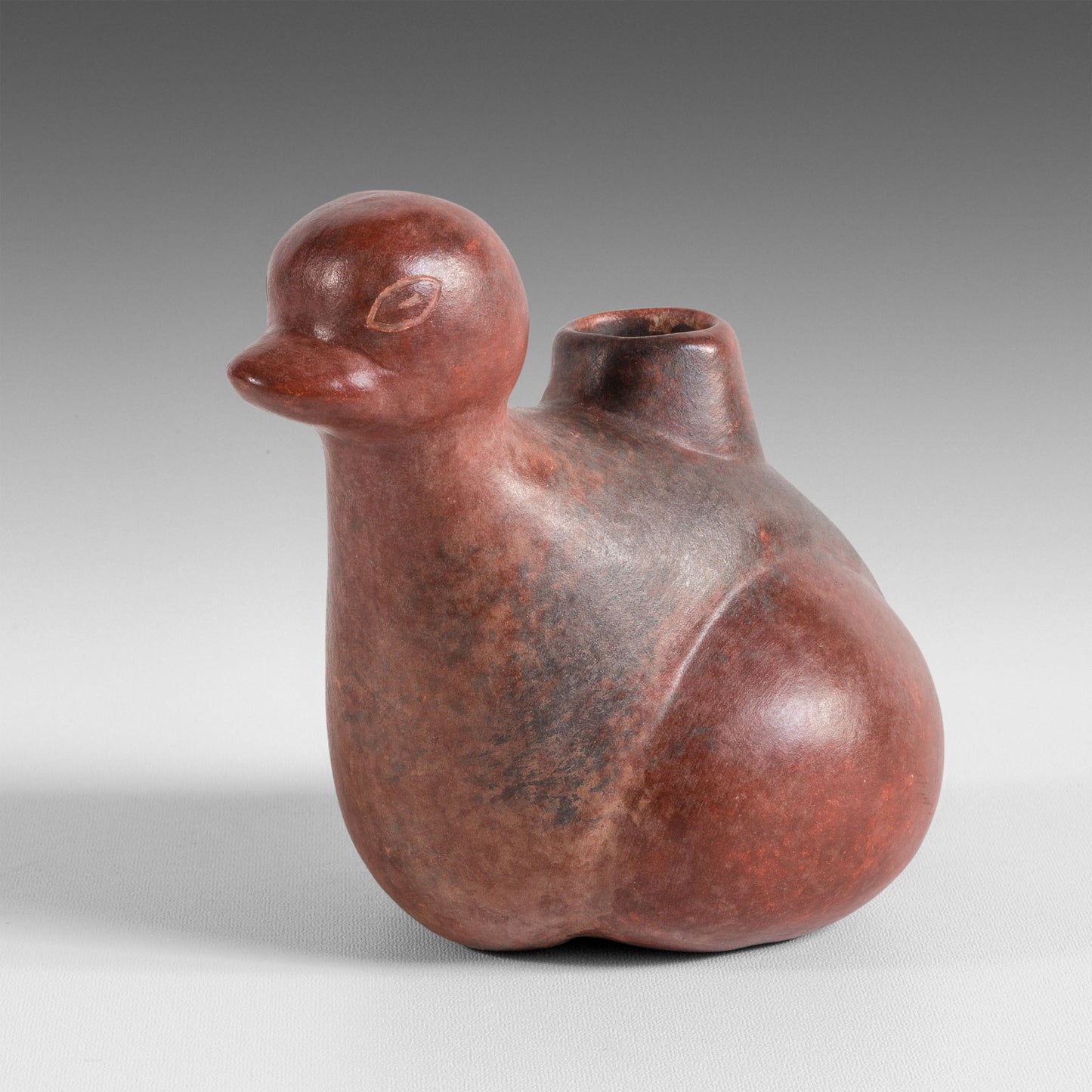 Colima red duck vase