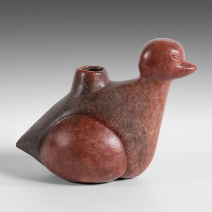 Colima red duck vase