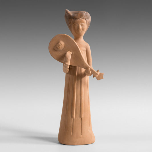 Standing musician with a lute