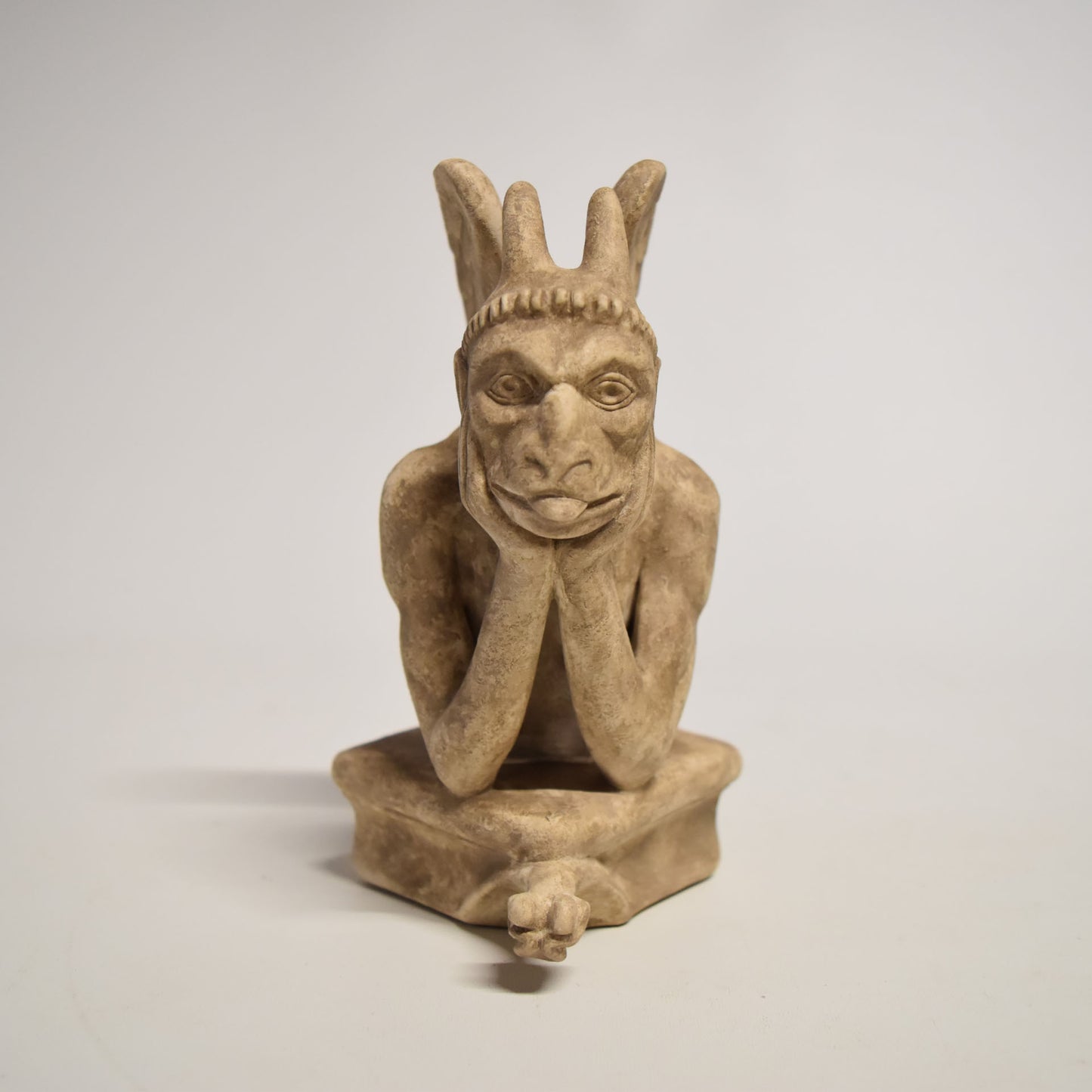 Terracotta reproduction of a Stryge gargoyle from Notre-Dame de Paris