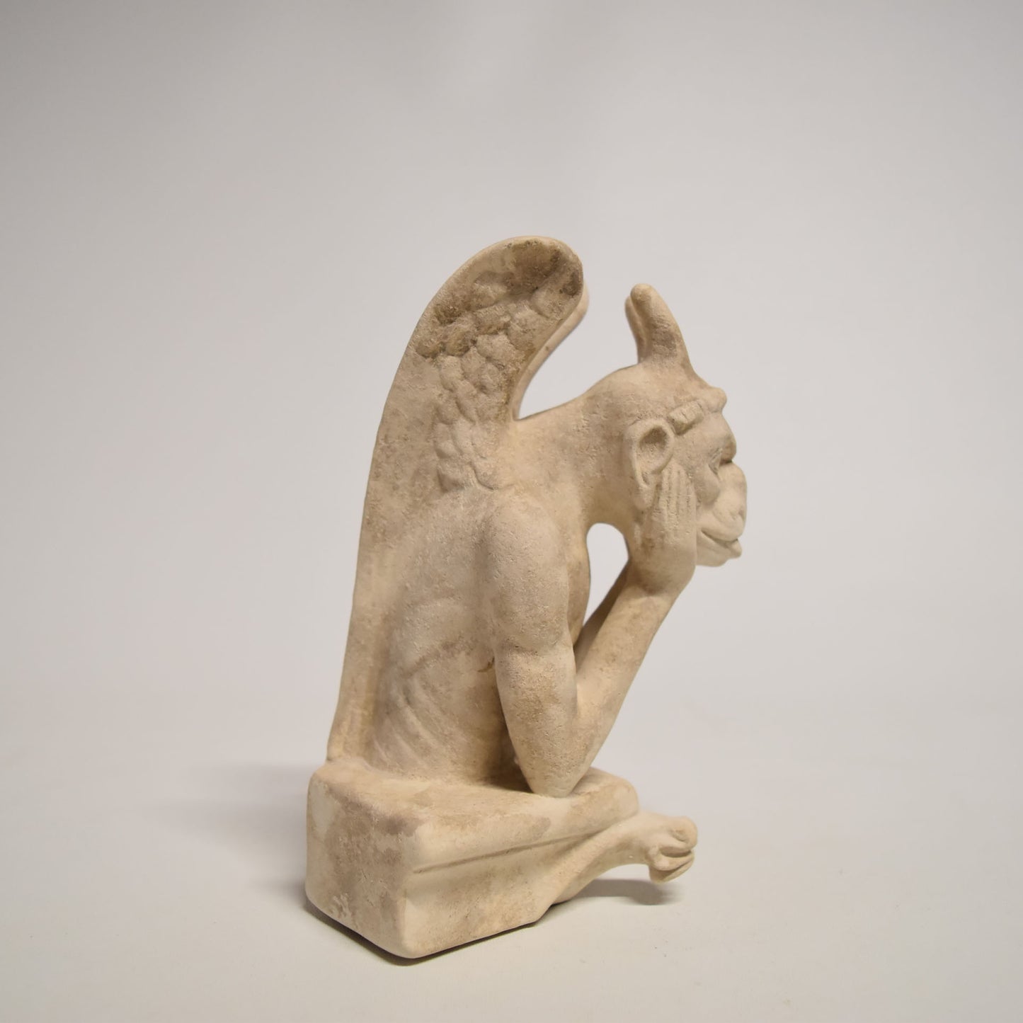 Terracotta reproduction of a Stryge gargoyle from Notre-Dame de Paris