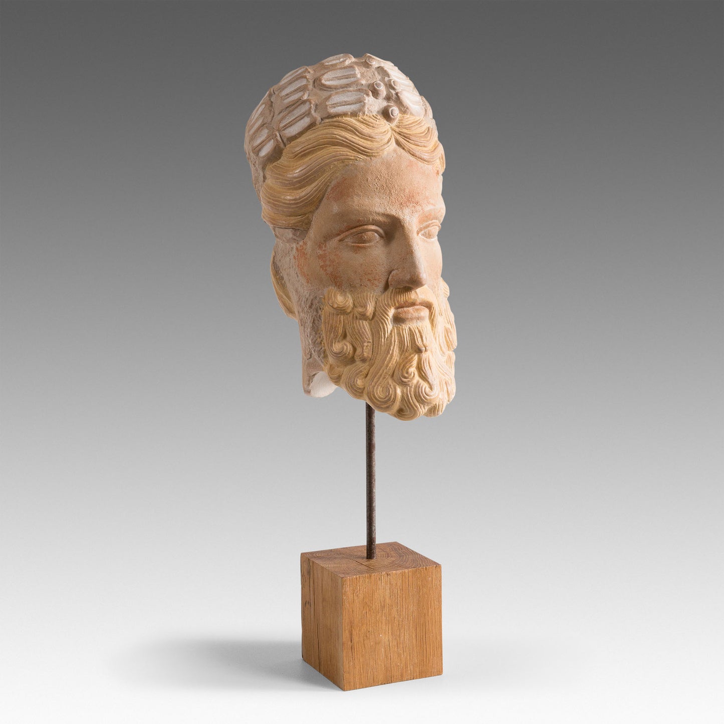 Large crowned head of Zeus